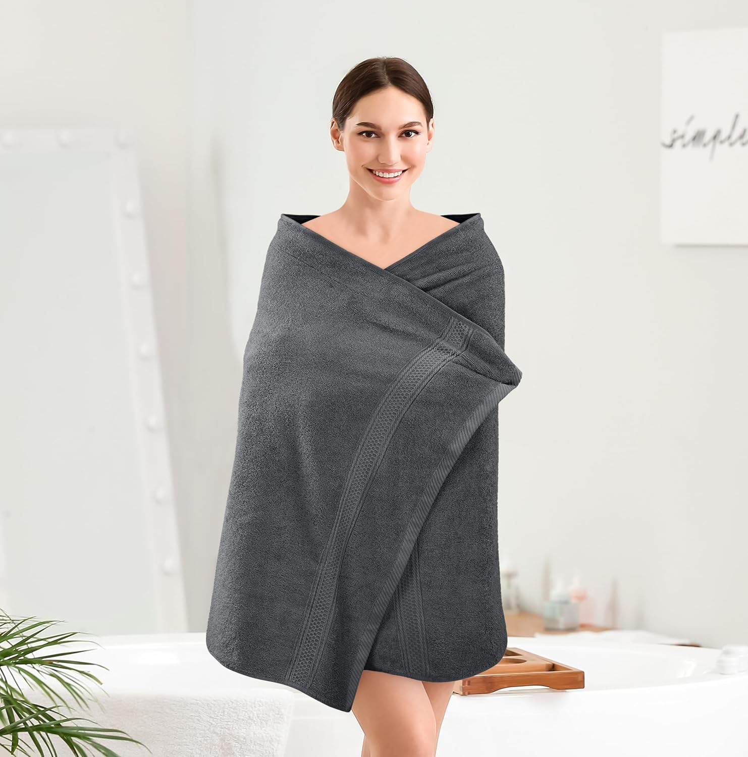 Thumbnail 3 de Utopia Towels Badetücher 4er-Set Premium 100% Baumwolle 69 x 137 cm