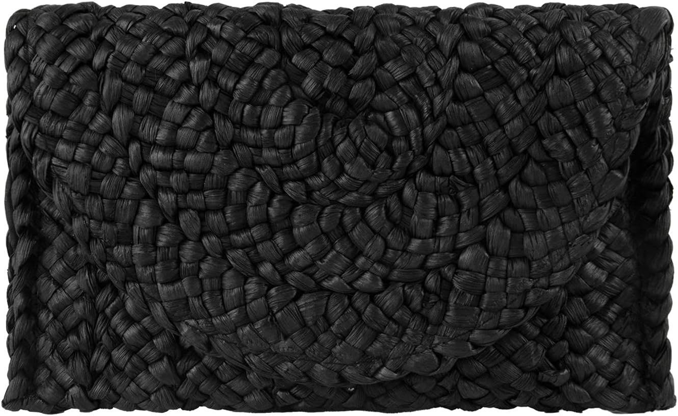 Detalle de EVEOUT Handtasche Gewebtes Stroh 27,5 cm