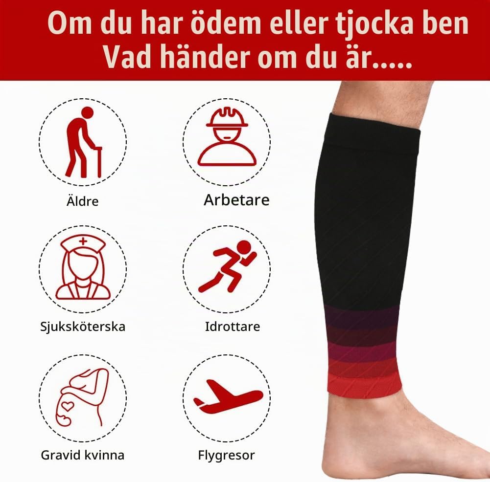 Detalle de ACWOO 3937743 vadkompressionsärmar, knälånga med hög stretch