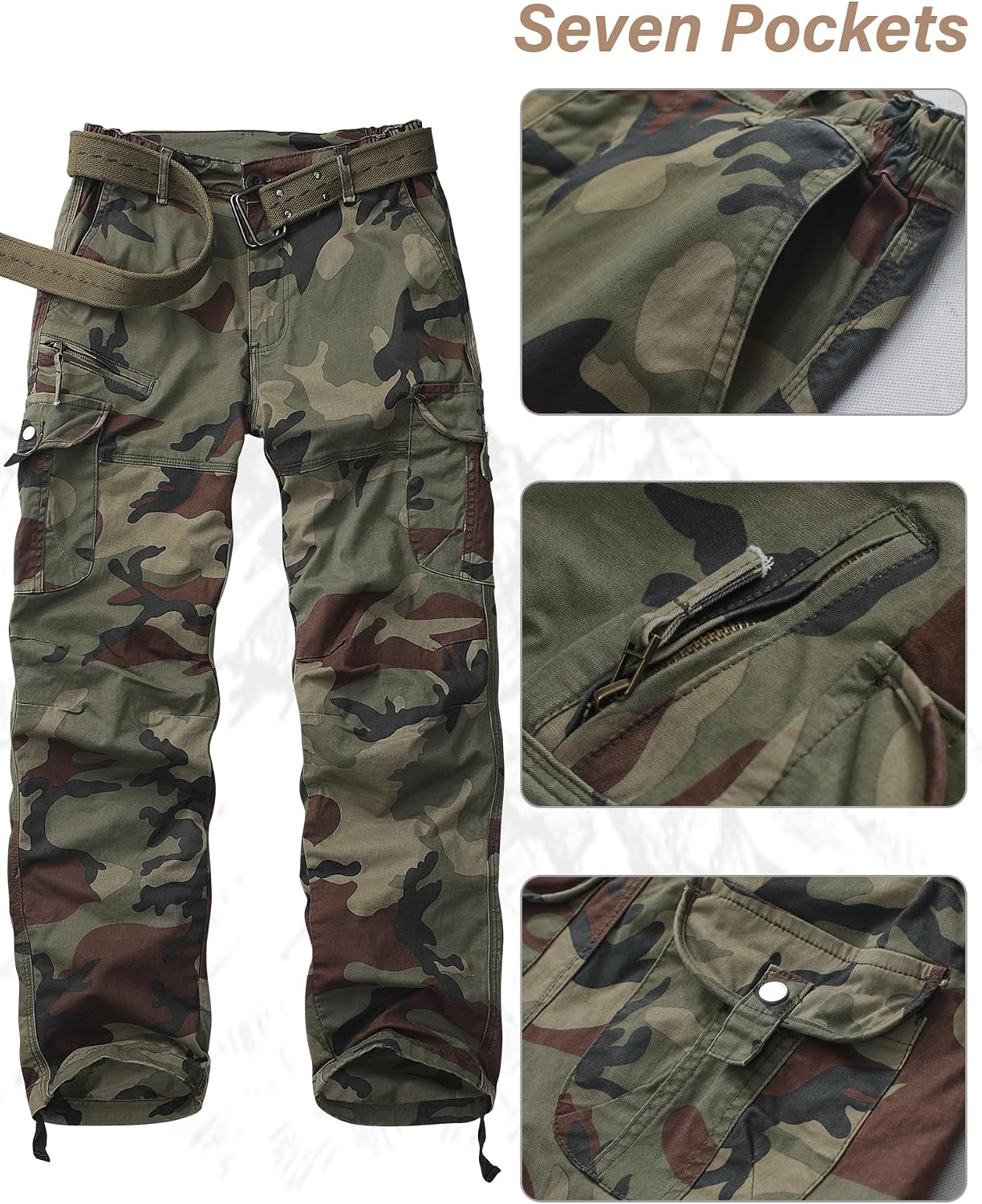 Detalle 1 de yeyity Cargohose Damen Multi Taschen