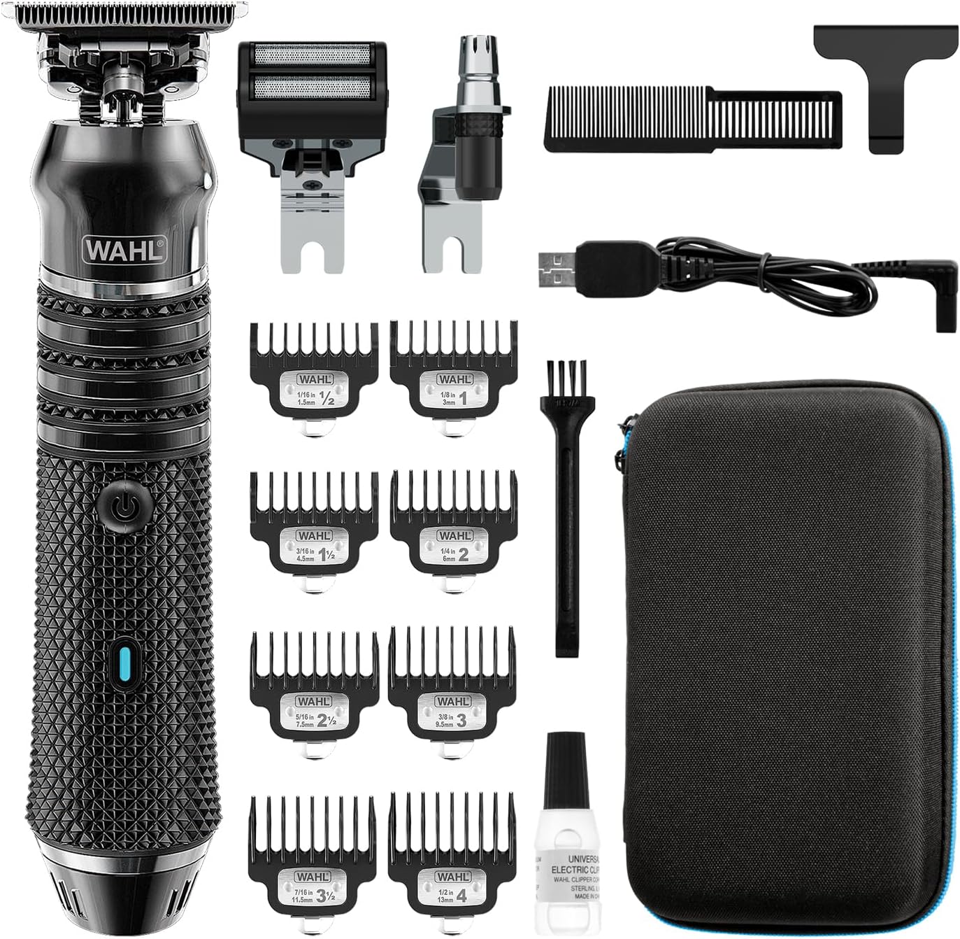Detalle de Wahl Pro Series High Visibility Trimmer (Forever Blade) – Lithium-Ion, Waterproof Beard Trimmer Grooming Kit