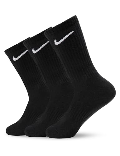 Detalle de NIKE Socks Everyday Ltwt Uomo, Nero M (Confezione 3 paia) - Comfort quotidiano e stile semplice