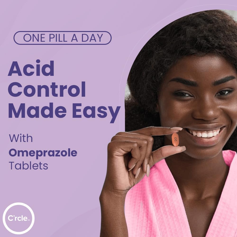 Detalle de C'rcle Omeprazole 20 mg Delayed-Release Tablets, 84 Count, 6 Bottles