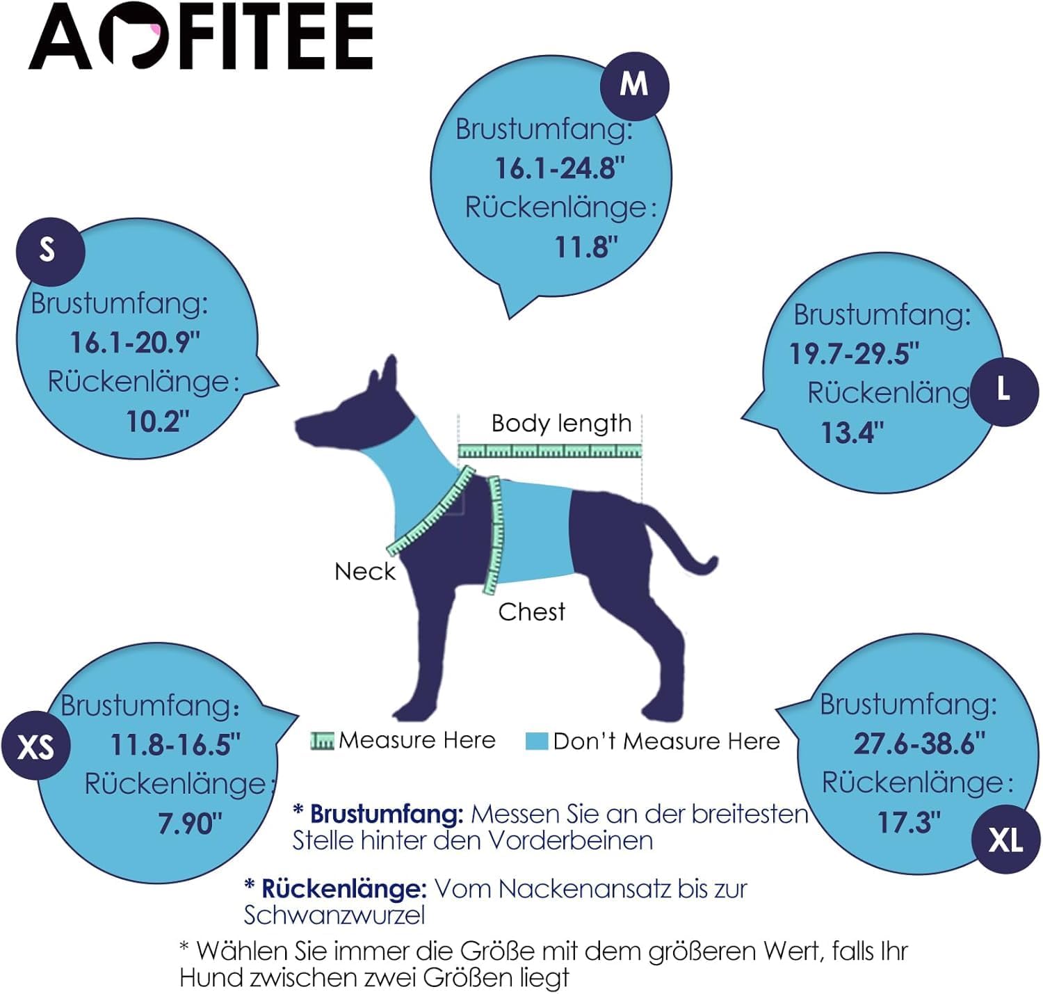 Thumbnail 3 de AOFITEE Schwimmweste Hund Mittel „Hai“ – verstellbar, mit Tragegriff & reflektierend (M)