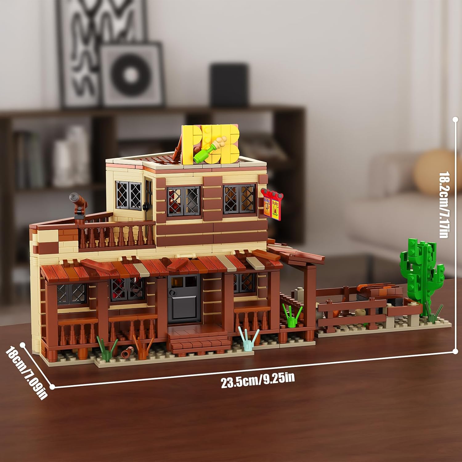 Thumbnail 4 de Mould King 24072 Wild West Architecture: Mini-Wildwest-Saloon aus 800 Bausteinen — Details, DIY-Kosmos und Desktop-Dekoration