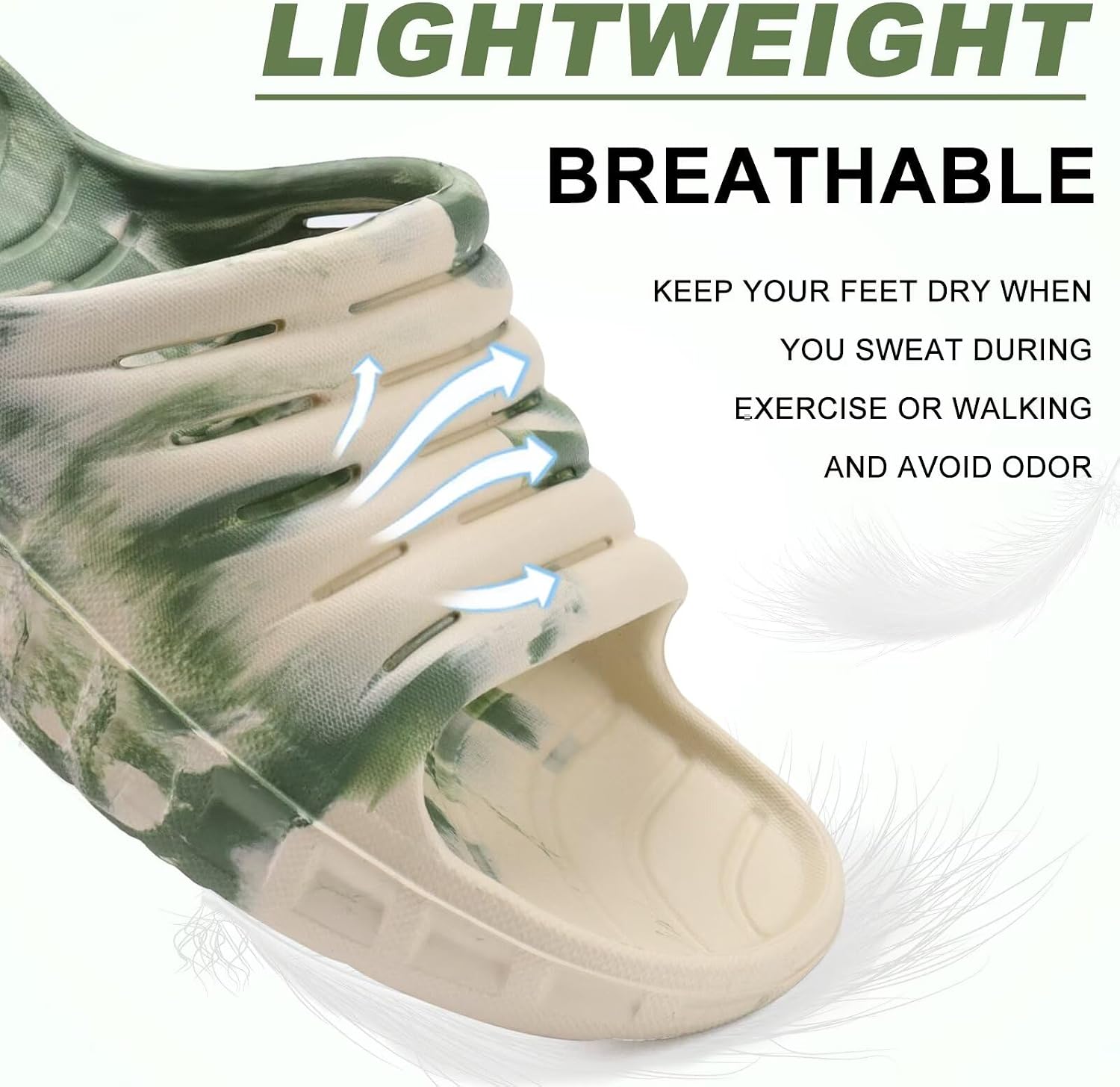 Detalle de KuaiLu Men's Recovery Sandals with Orthotic Arch Support