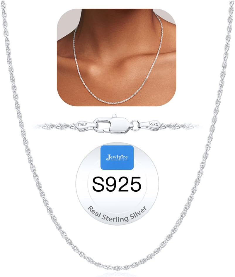Detalle 2 de Jewlpire Rope Chain Necklace 1.5mm