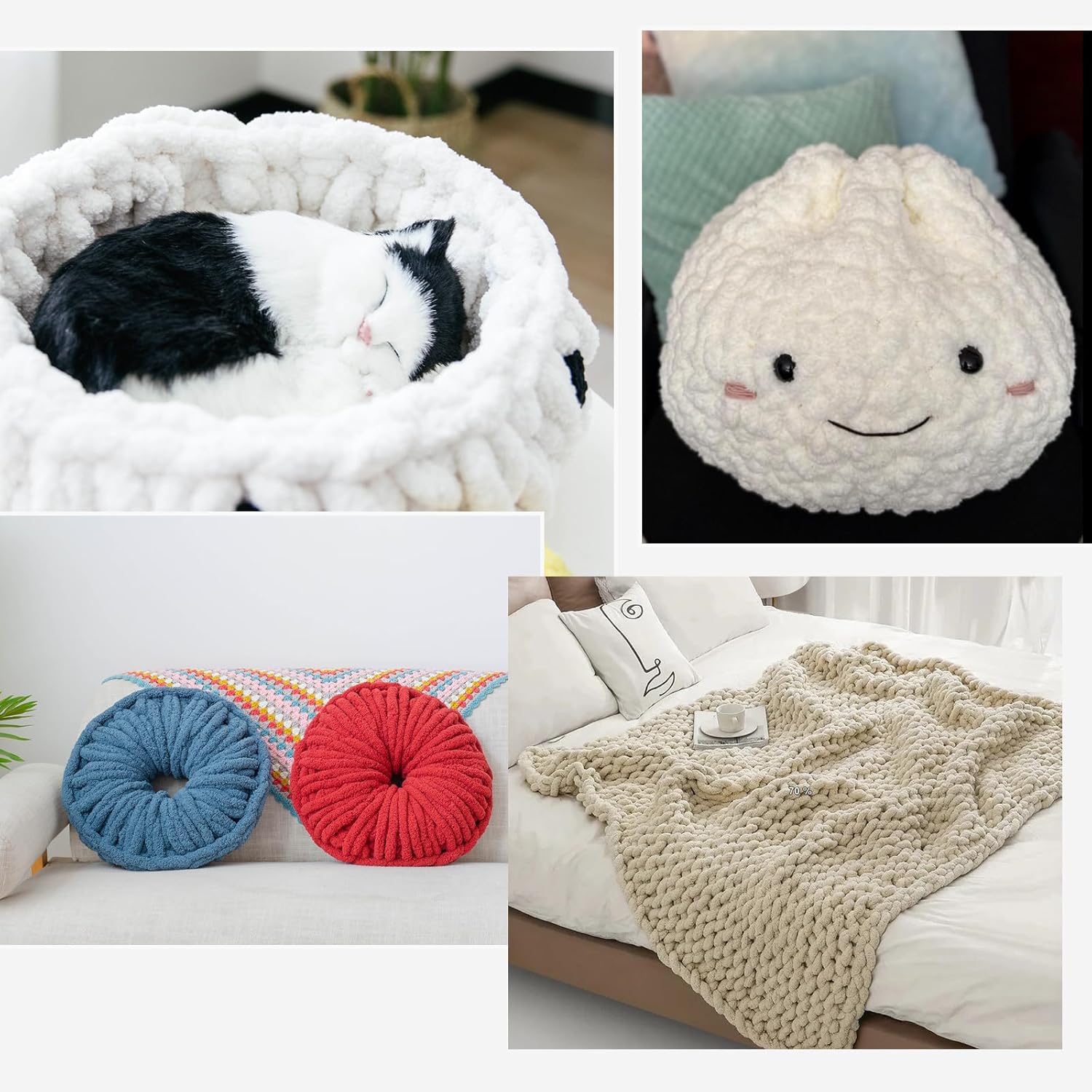 Thumbnail 5 de HouseABC jumbo chenille yarn, 8-pack