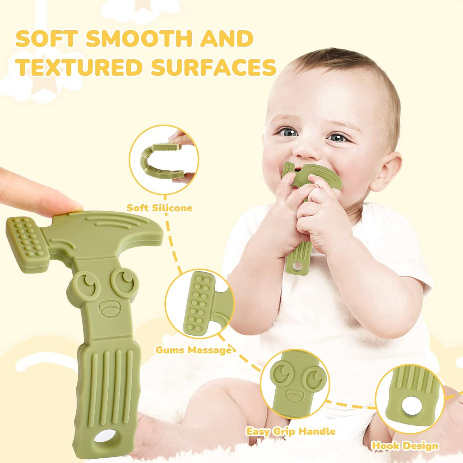 Detalle de TYRY.HU Beißring Kauspielzeug 4er-Set 👶