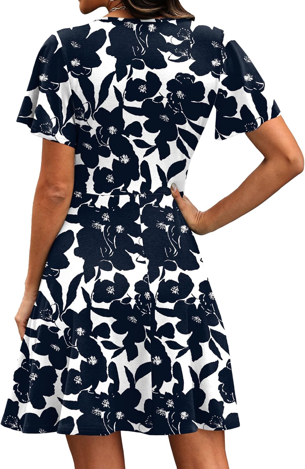 Thumbnail 4 de RUMIA Wrap V-Neck A-Line Dress with Ruffle Sleeves – Summer Sundress 2026