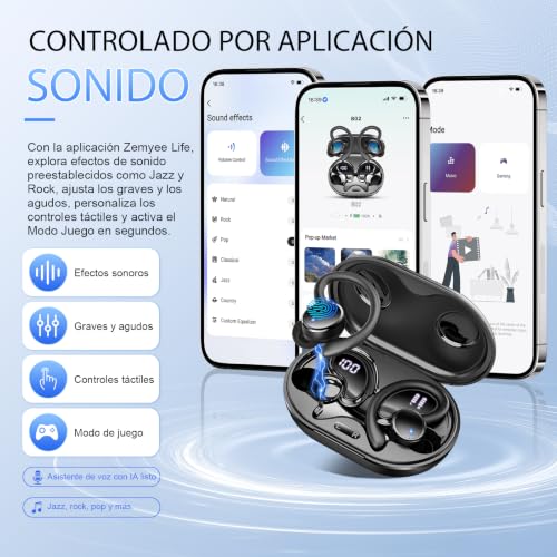 Detalle de Matast 2026 Auriculares Inalámbricos Deportivos 5.4: HiFi, IP7 y 50 h de autonomía