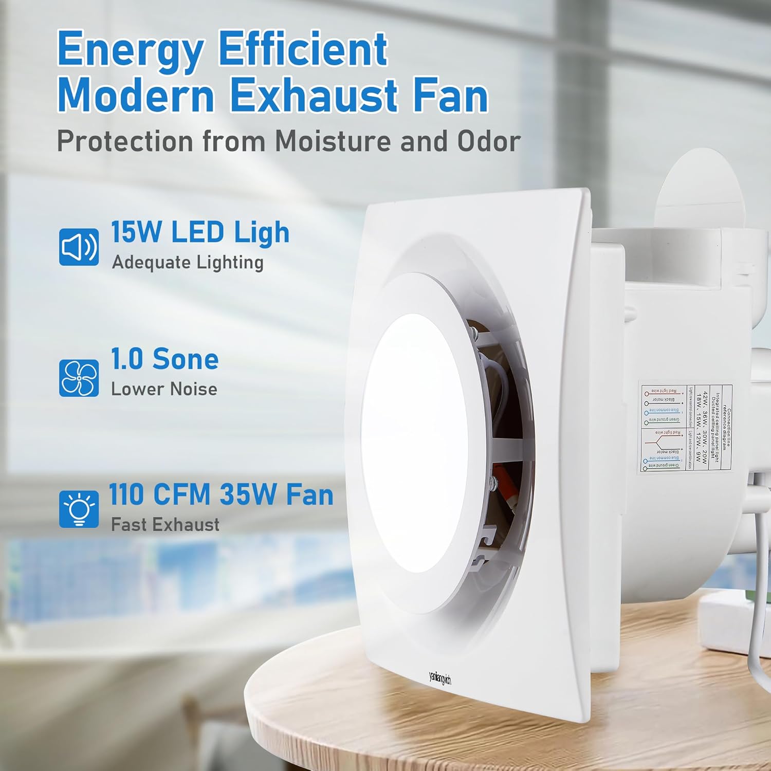 Thumbnail 5 de yanliangvich 8 Inch 110 CFM Bathroom Fan
