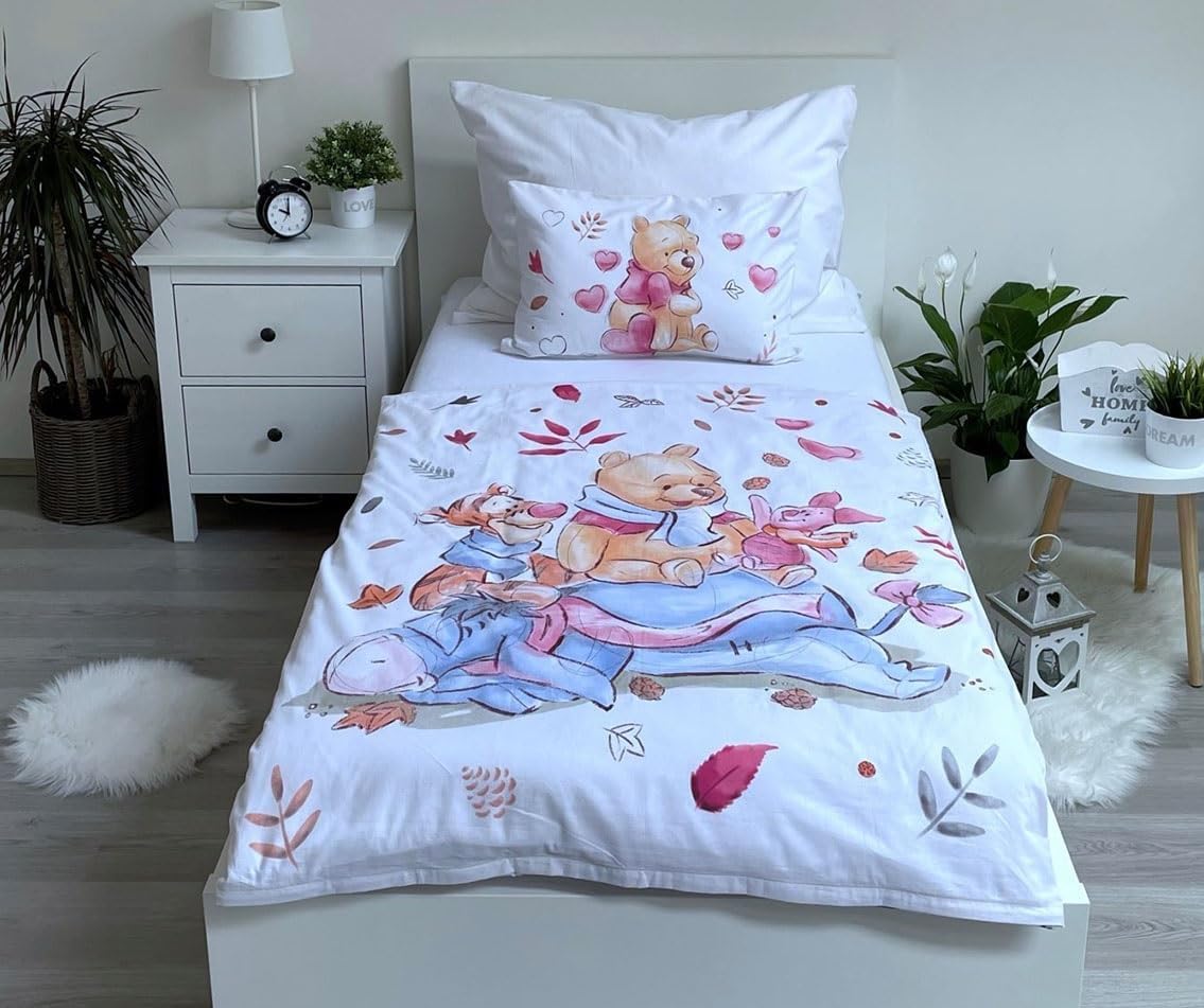 Detalle 2 de Jerry Fabrics Winnie the Pooh Baby Duvet Cover Set, 100 x 135 cm Cotton