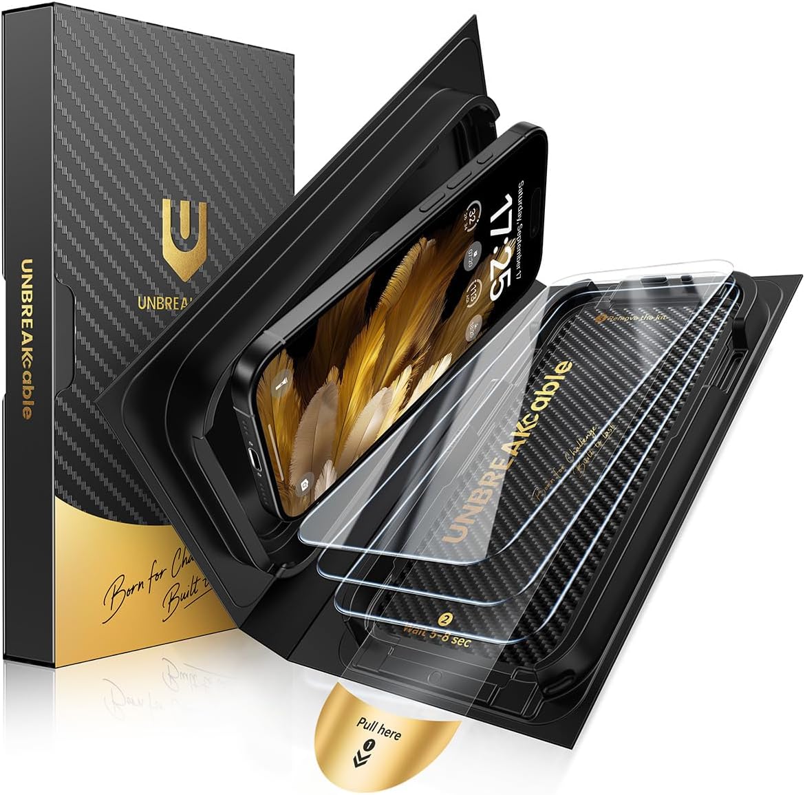 Detalle de UNBREAKcable iPhone 16 Pro Max 3-Pack Screen Protector