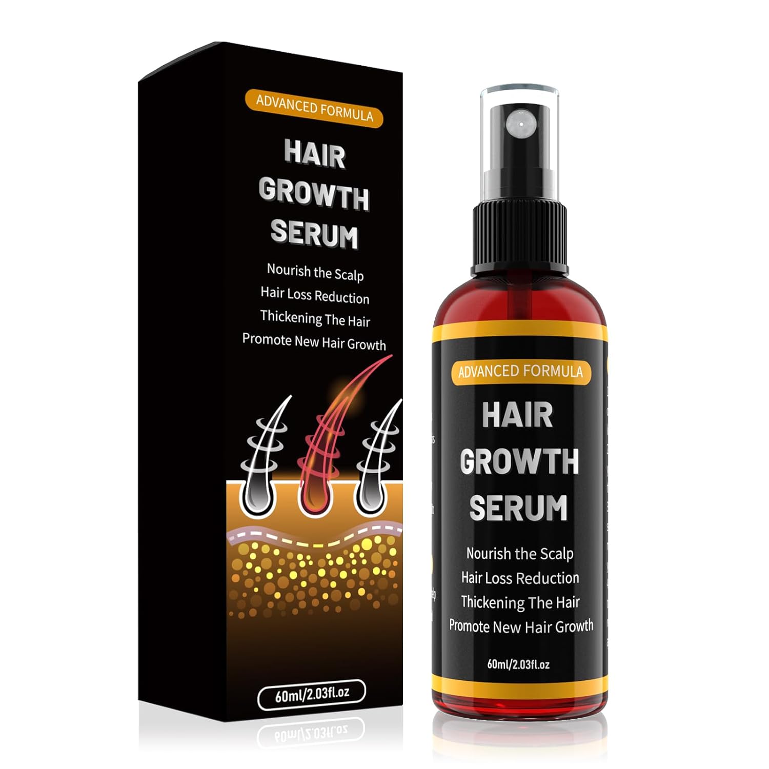 Detalle de Haarwachstumsserum Spray für Männer &, Frauen – sanftes, nicht fettendes Haaröl mit Biotin und Rosmarin (60 ml)