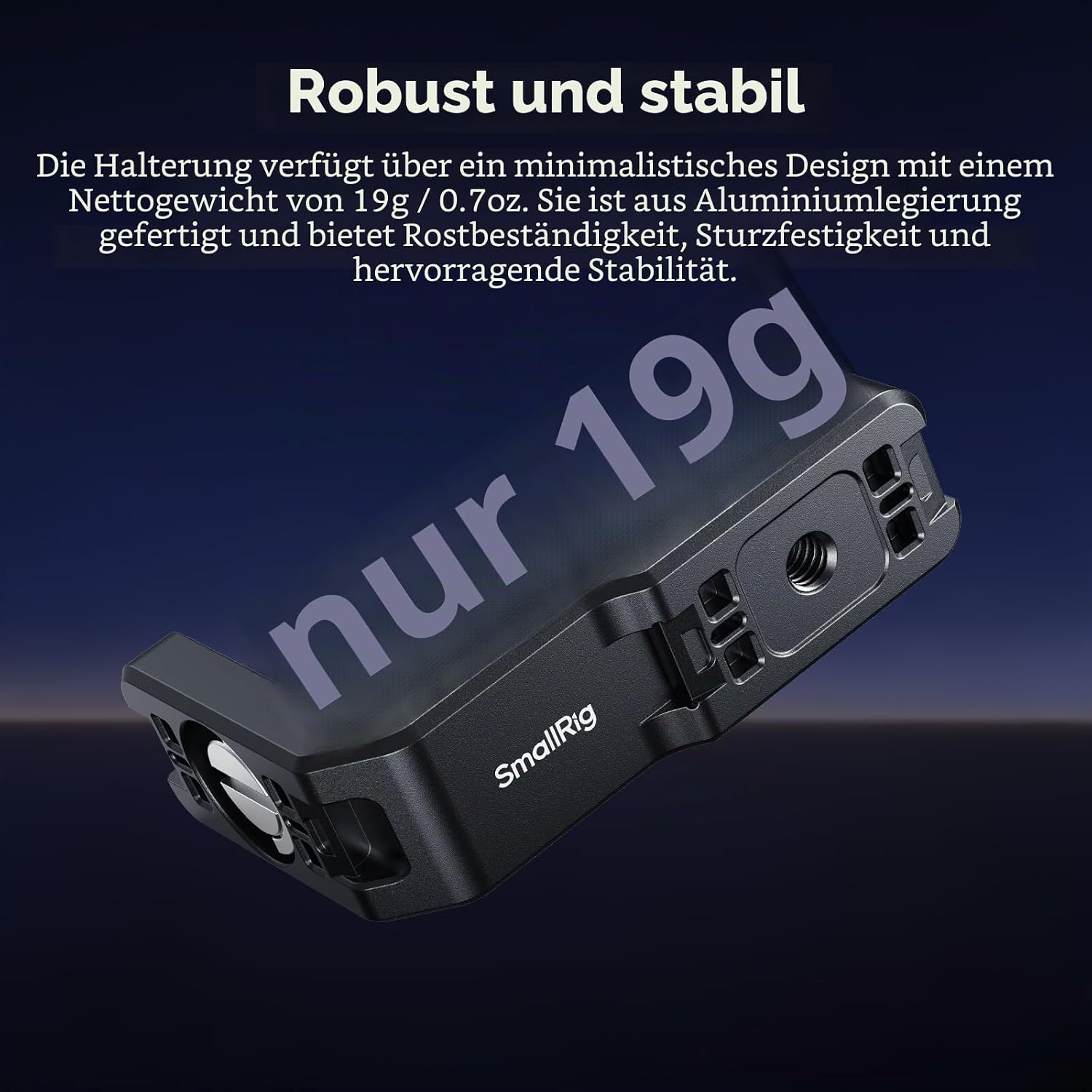 Detalle de SMALLRIG 5824 Vertikale & horizontale Montageunterstützung für Insta360 X5/X4 Air/X4/X3