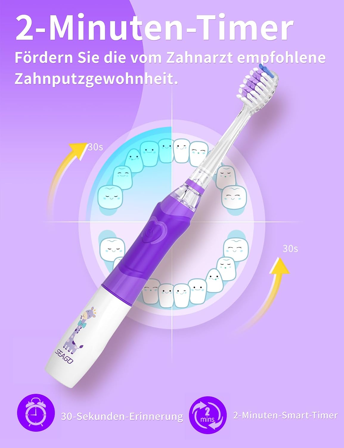 Thumbnail 4 de Seago SG977 Kinderzahnbürste violett 24000 VPM