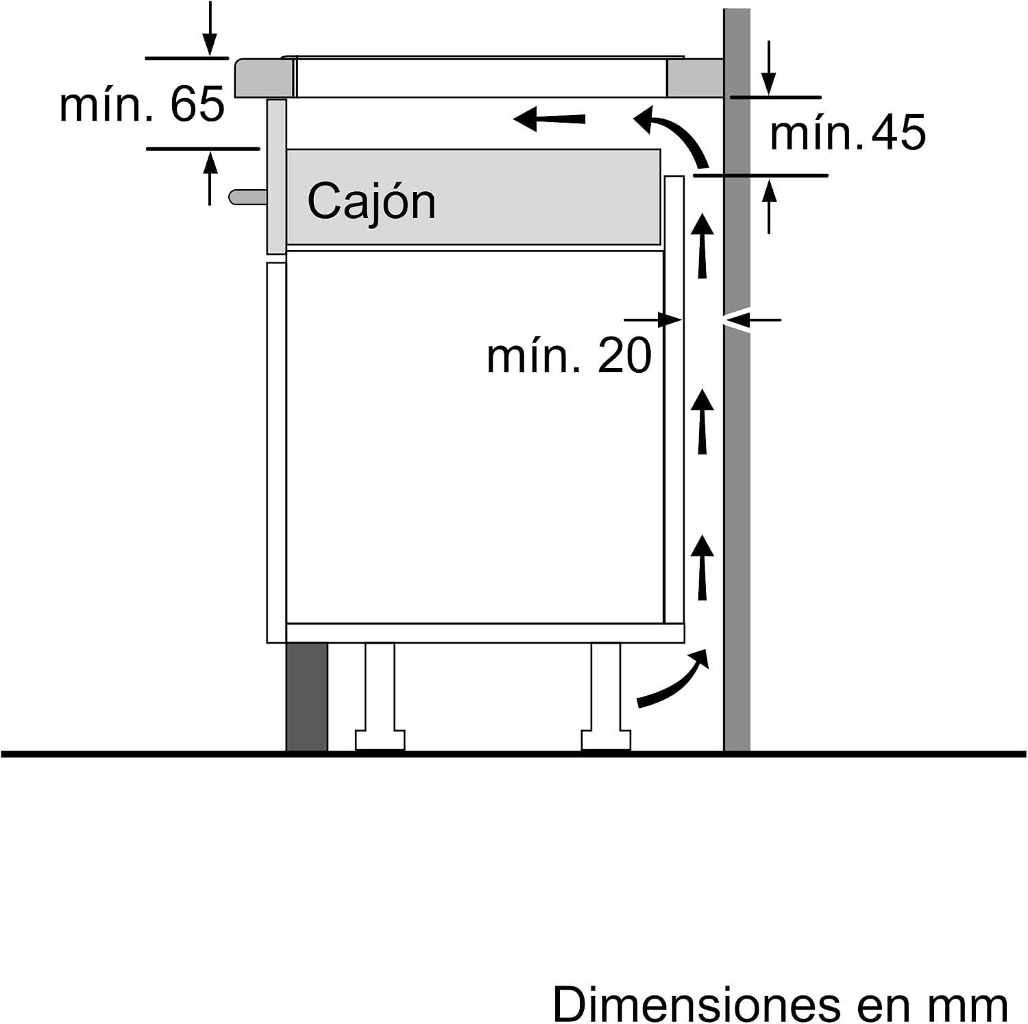 Detalle 2 de Bosch PUC611BB5E Série 4 – Plaque à induction 3 feux 60 cm noire (4600 W)