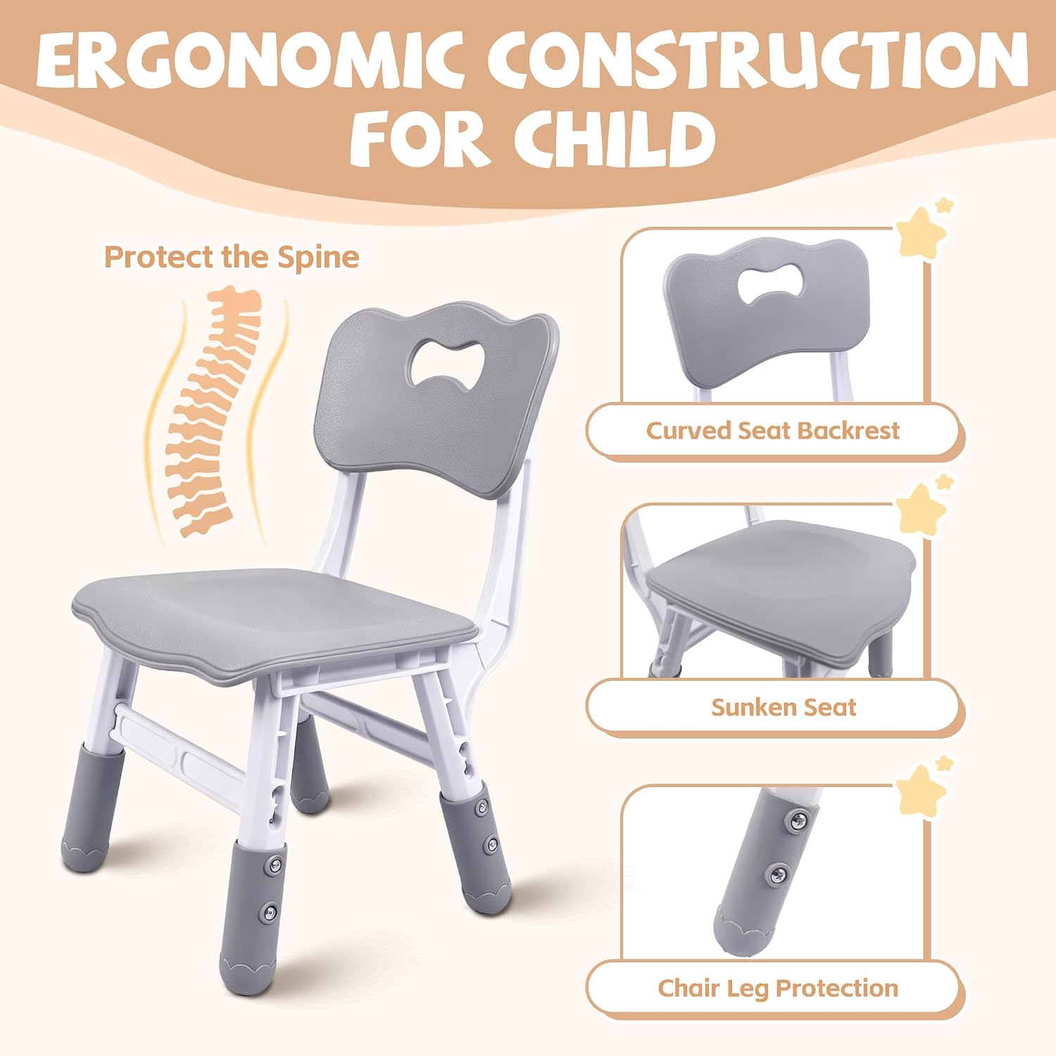 Thumbnail 2 de Pterying LY-1106B Toddler Table and Chair Set, Graffiti Top, 2 Chairs