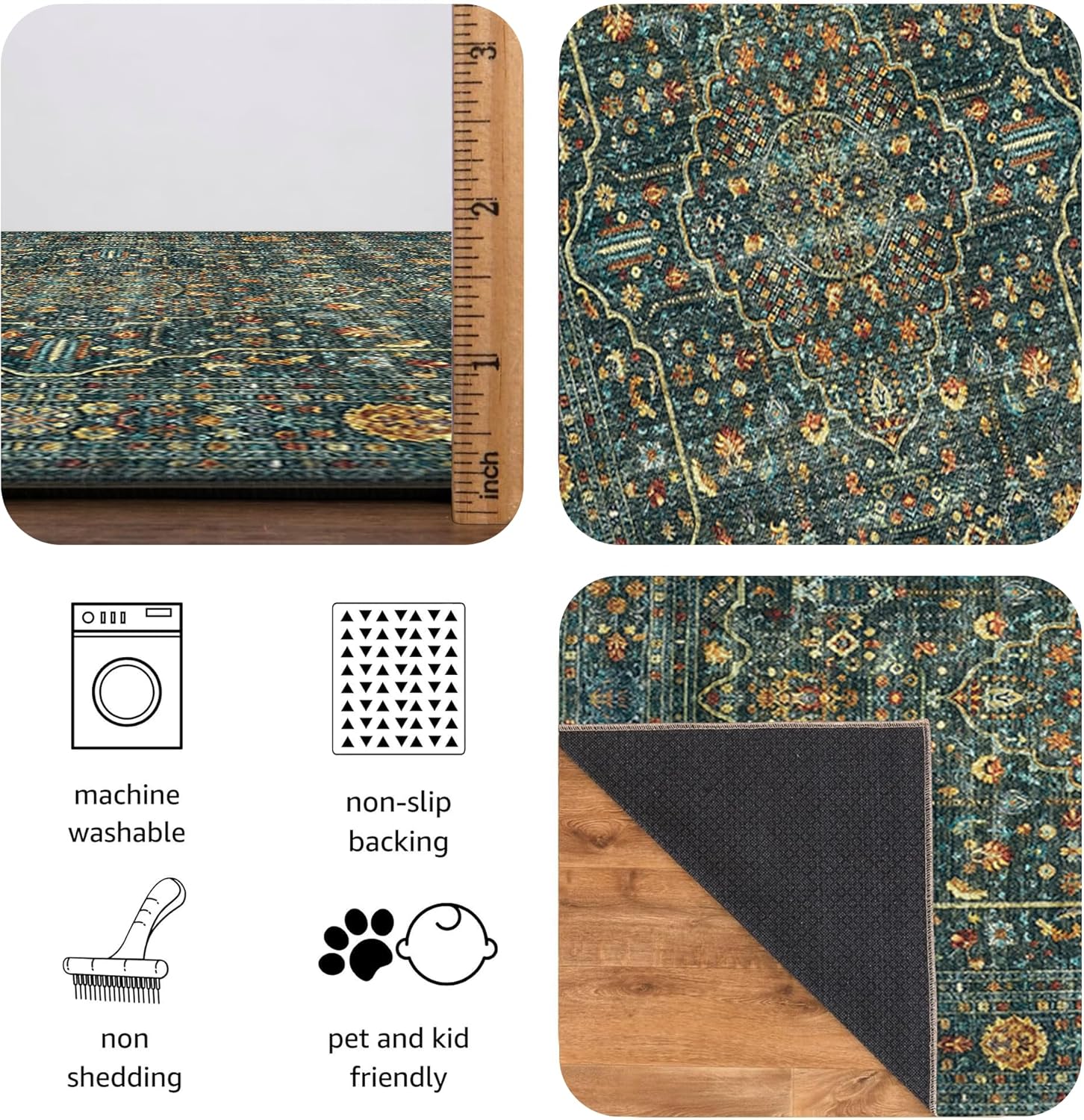 Thumbnail 6 de Keen Home Design 30"x144" Rug — Machine Washable Runner with Non-Slip Backing