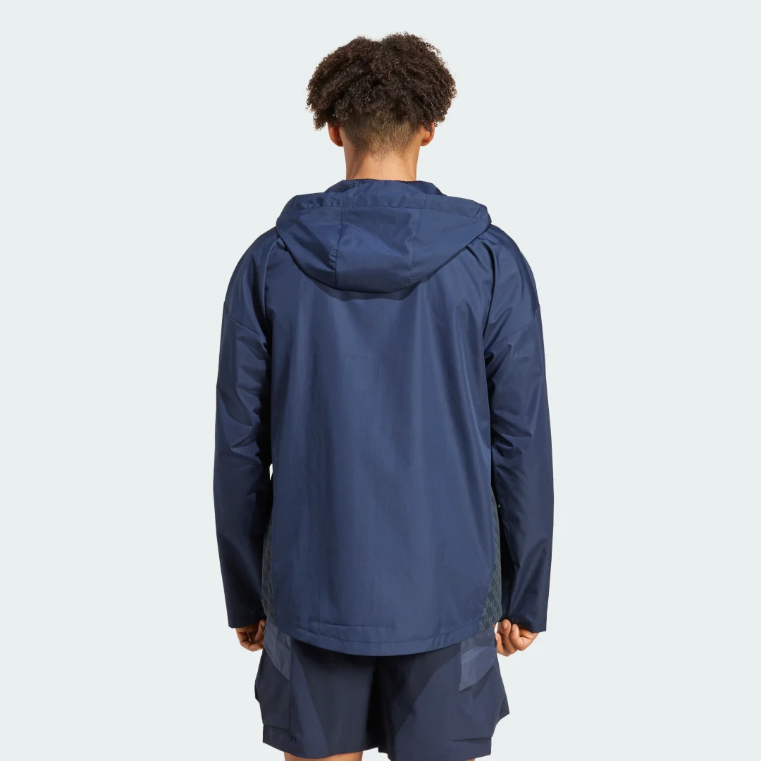 Detalle 2 de Adidas Juventus Seasonal Half-Zip, cortavientos azul con media cremallera