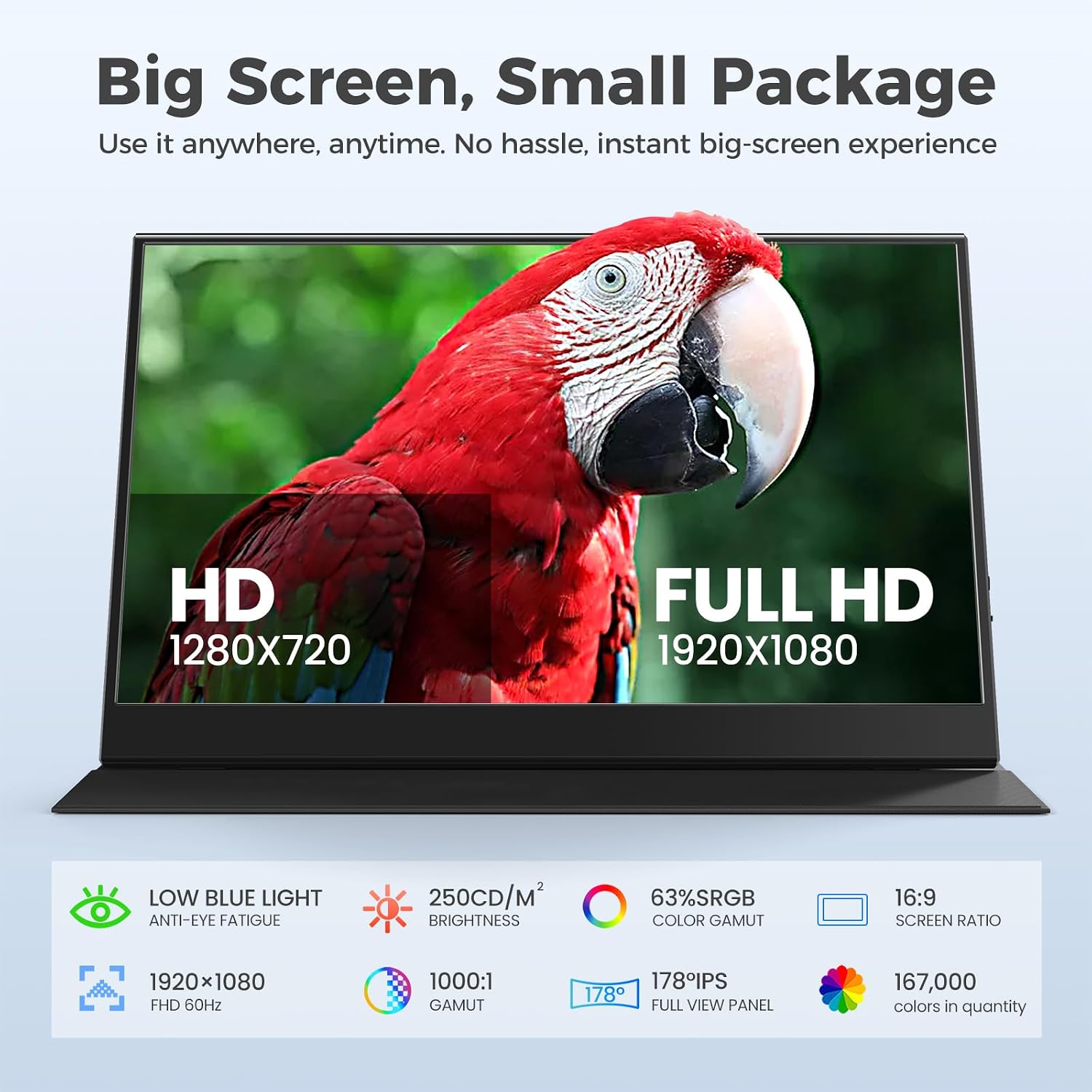 Thumbnail 5 de UFYQL Portable Monitor 15.6-inch FHD monitor