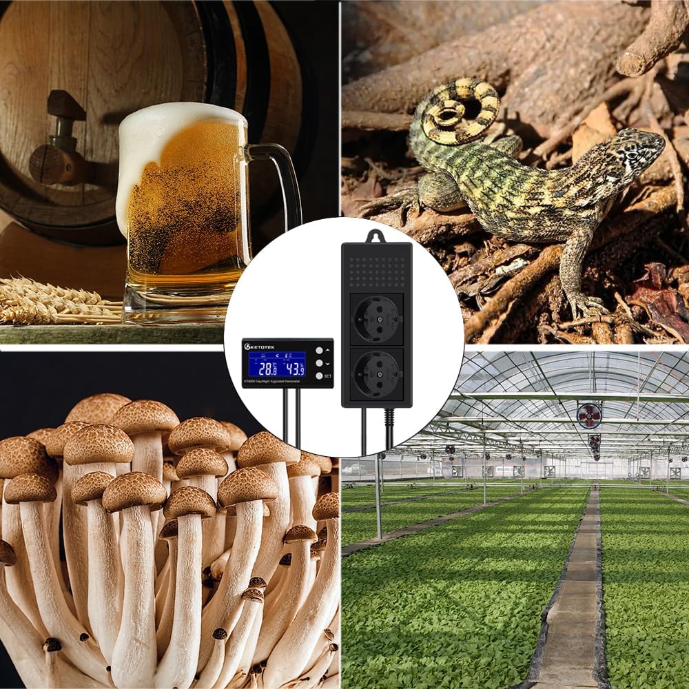Thumbnail 5 de KETOTEK Termostato igrostato digitale per terrario 220V 🌡