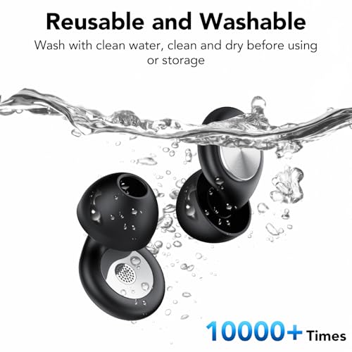 Detalle de 2026 Bouchon d'oreille pour dormir Taopodo – réduction jusqu'à 45 dB, silicone réutilisable et lavable