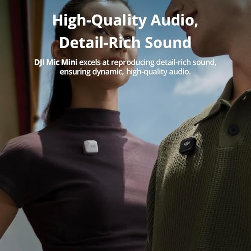 Detalle de DJI Mic Mini (2 TX + 1 Mobile RX): Ultra-light Wireless Mic System