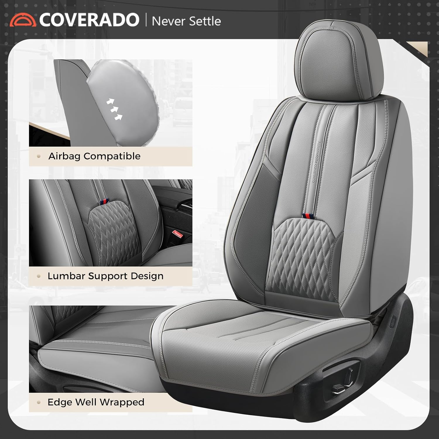 Detalle de Coverado Car Seat Covers Gray