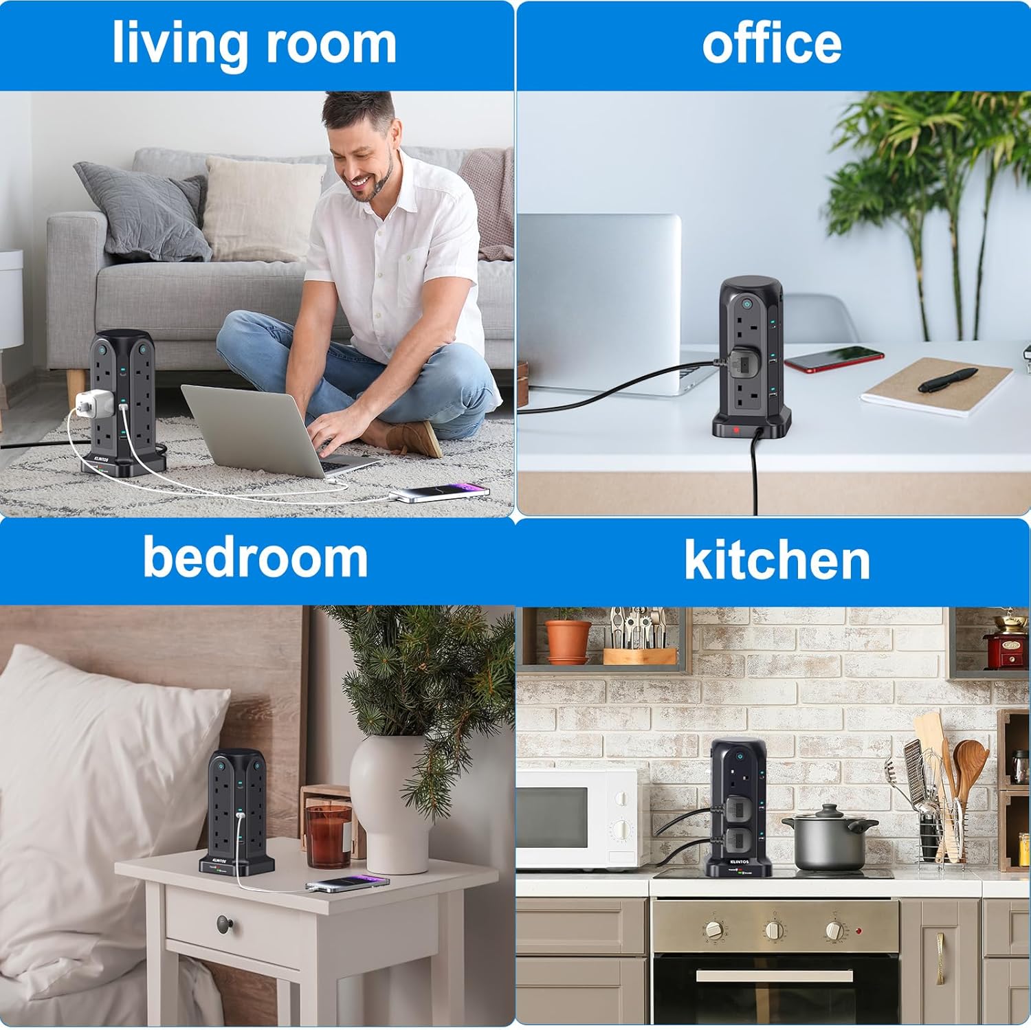 Thumbnail 6 de Tower Extension Lead 5M with 12 Way Surge Protection 🎛
