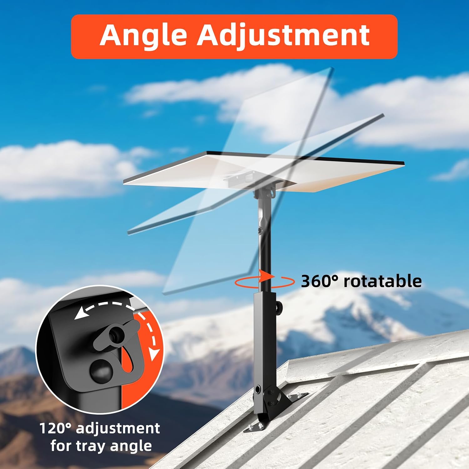 Detalle de Starlink Mount Adjustable Roof Mount Kit Gen 3/4/4X with Telescoping Arm