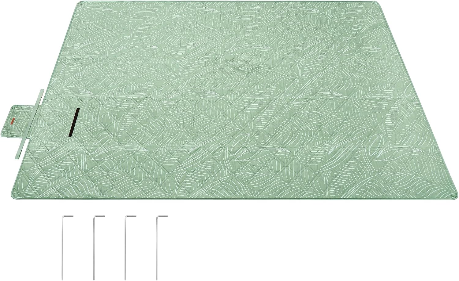 SONGMICS Couverture de Pique-nique 300 x 200 cm GCM310C03 — Grand tapis hydrofuge avec 4 piquets