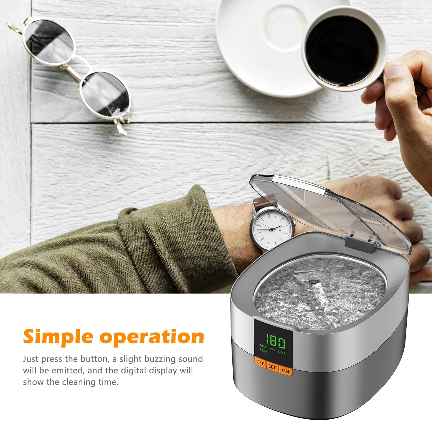 Thumbnail 3 de KECOOLKE Ultrasonic Jewellery Cleaner 750ml: Practical, Durable, Home Friendly