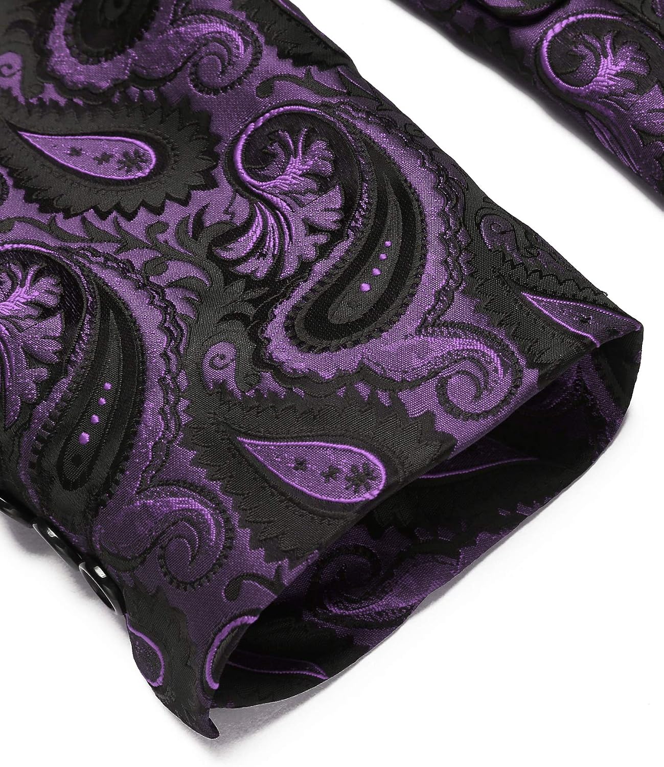Detalle de COOFANDY ZTJ007662 Floral Tuxedo Jacket with Paisley Pattern and Shawl Lapel