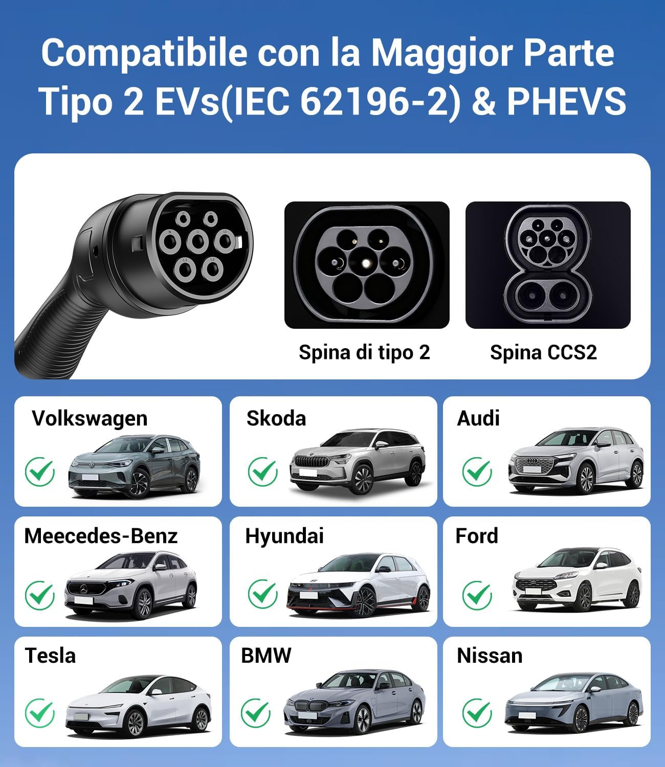 Thumbnail 5 de Colonnina ricarica auto elettrica con wallbox portatile WityCharge 3,7 kW Schuko 16A, LCD e timer 1–12 h, IP65 (IEC 62196-2)
