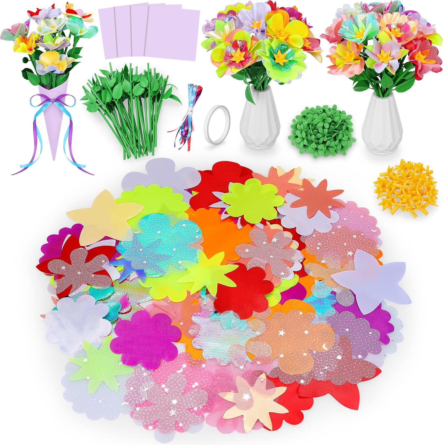 Thumbnail 6 de Fabric Flower Bouquet DIY Kit 4+ 🎨