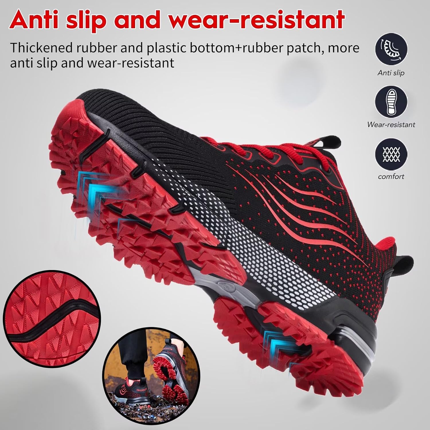 Thumbnail 4 de Scarpe antinfortunistiche uomo/donna con punta in acciaio e suola antiscivolo