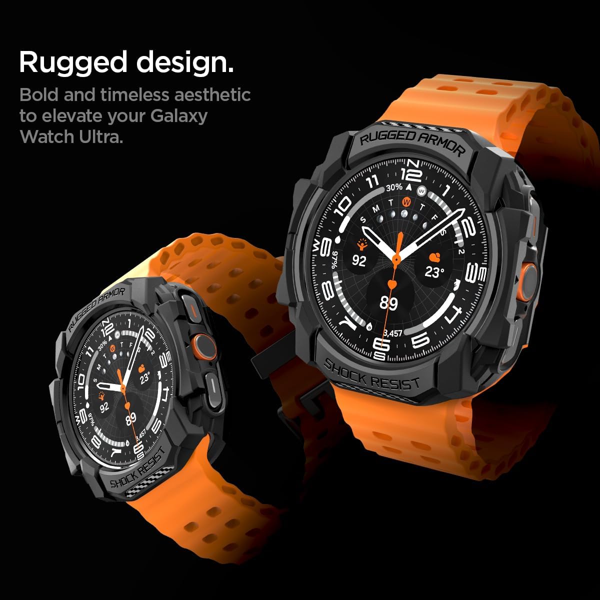 Thumbnail 3 de Spigen Rugged Armor — Coque pour Samsung Galaxy Watch Ultra 47 mm (2024/2025) en noir mat