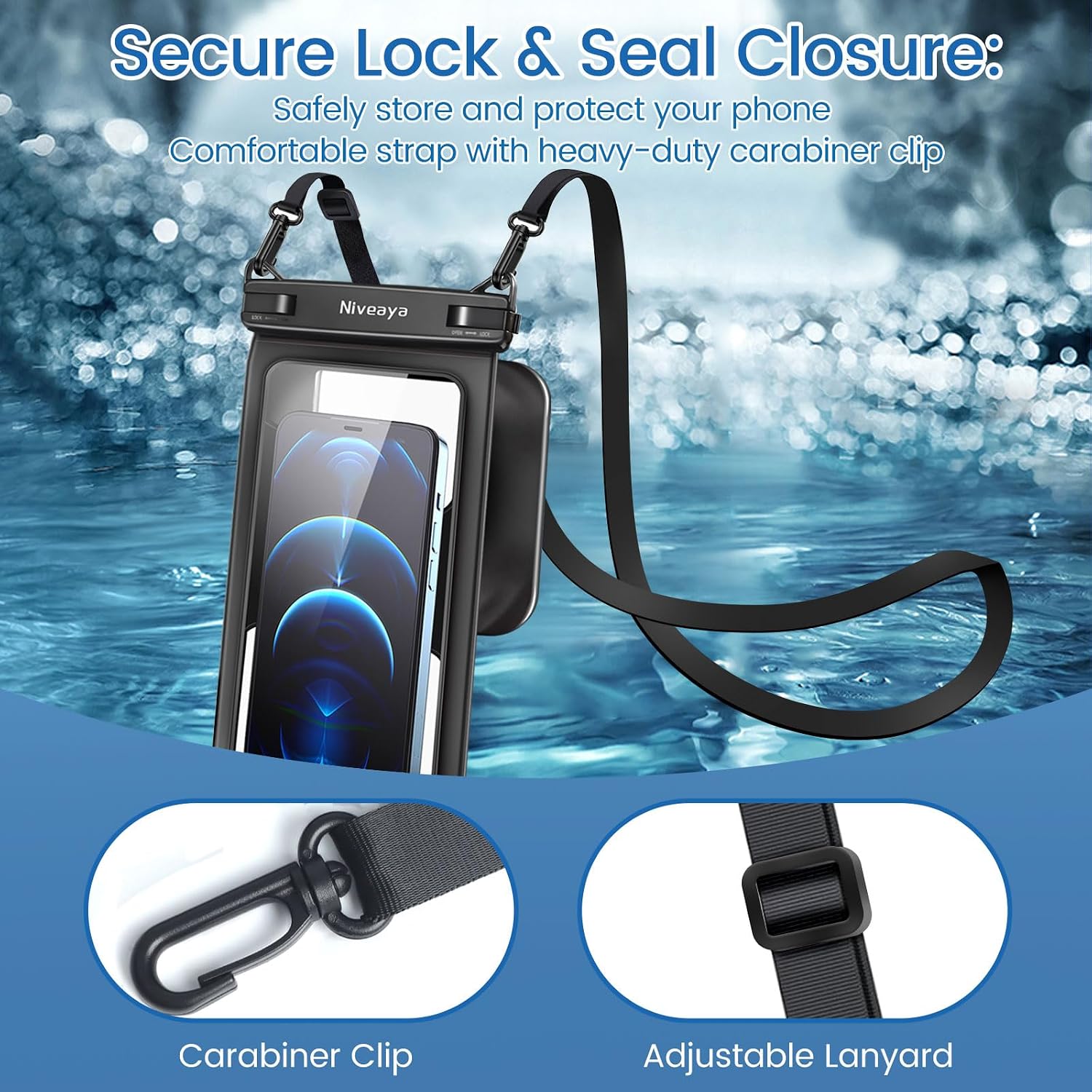 Detalle 2 de Niveaya Floatable Waterproof Phone Pouch 8.5 inch