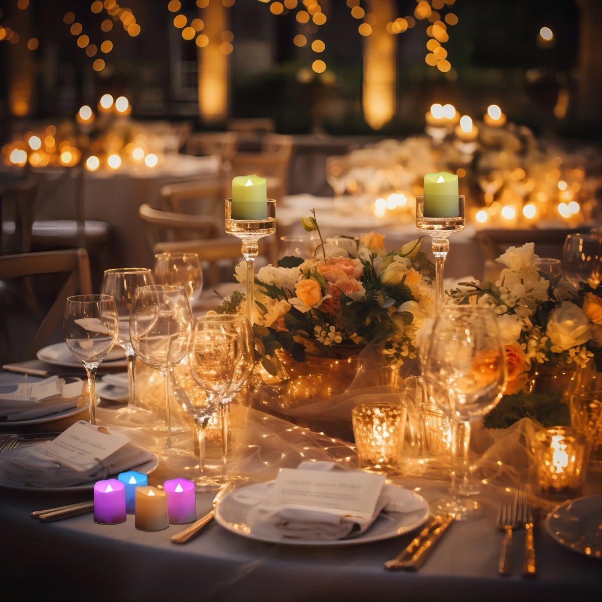 Detalle 1 de Porashine LED Teelichter 6er Set mit Timer