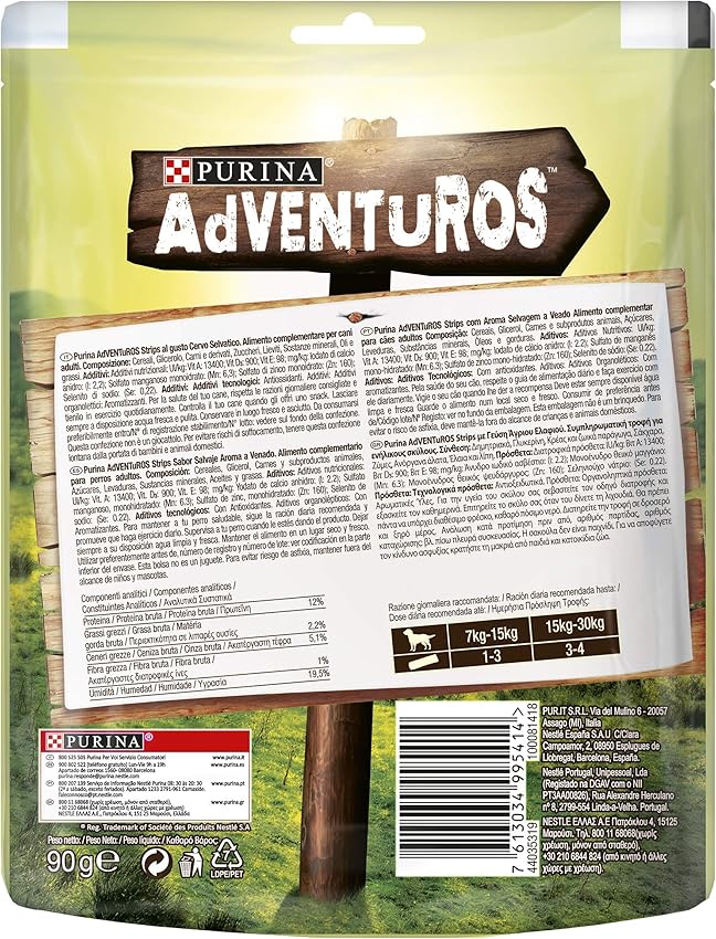 Detalle 2 de Purina Adventuros Strips Snacks 6×90 g