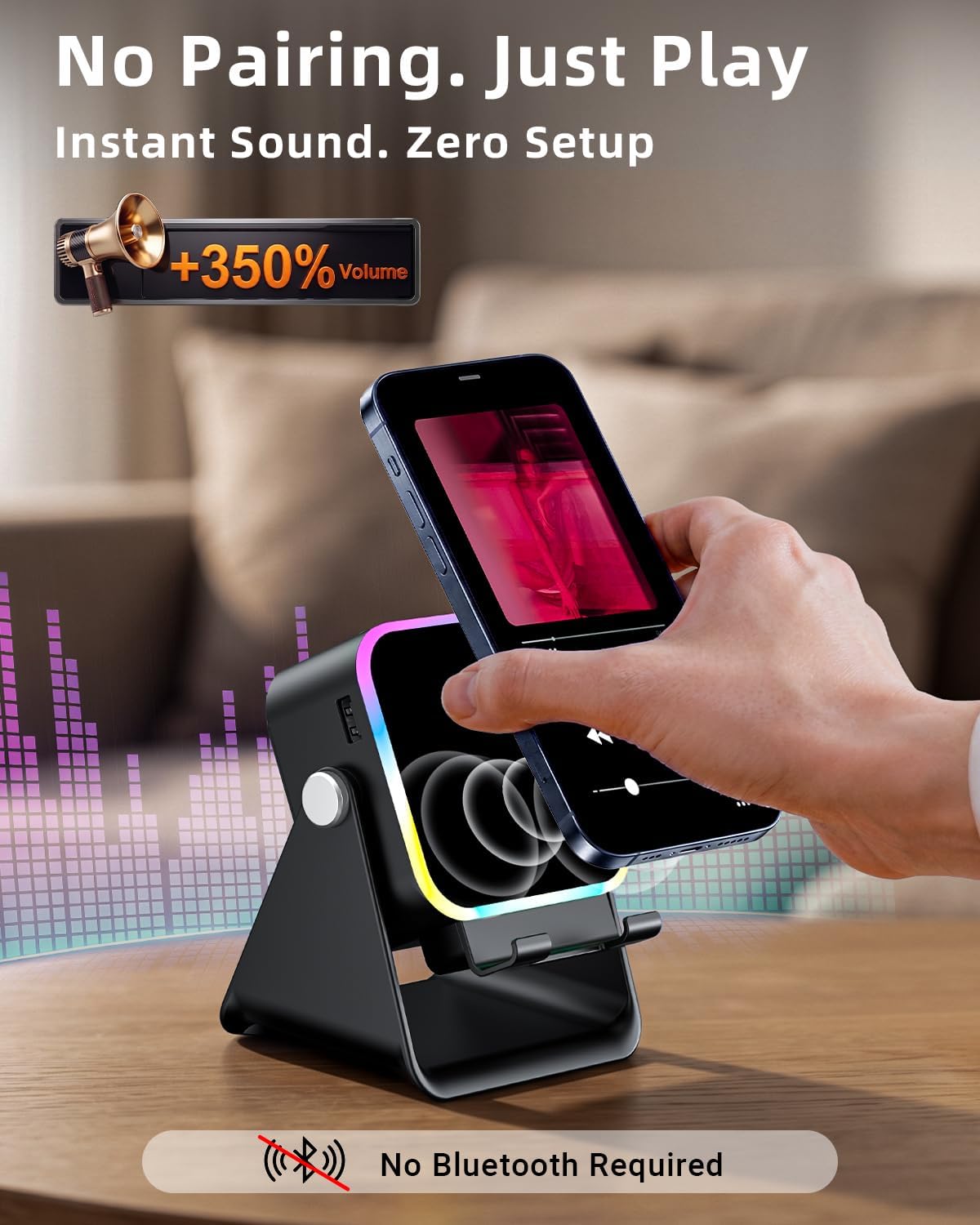 Thumbnail 1 de Oresoc ZJ027 5-in-1 Induction Bluetooth Speaker with Adjustable Stand