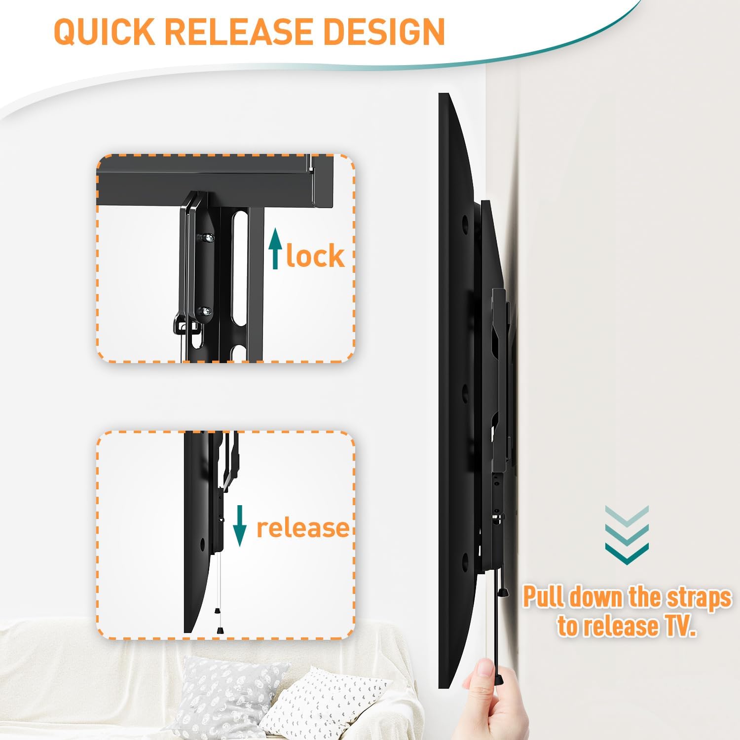 Thumbnail 5 de ELIVED EV3036 Tilt TV Wall Bracket 45KG