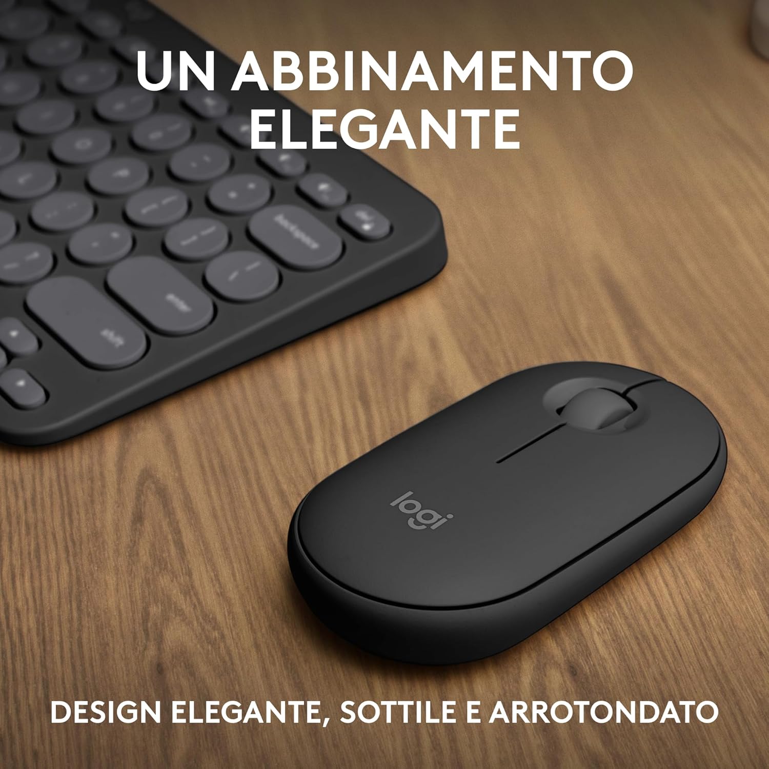 Detalle 2 de Logitech Pebble 2 Combo: kit tastiera e mouse wireless, grafite
