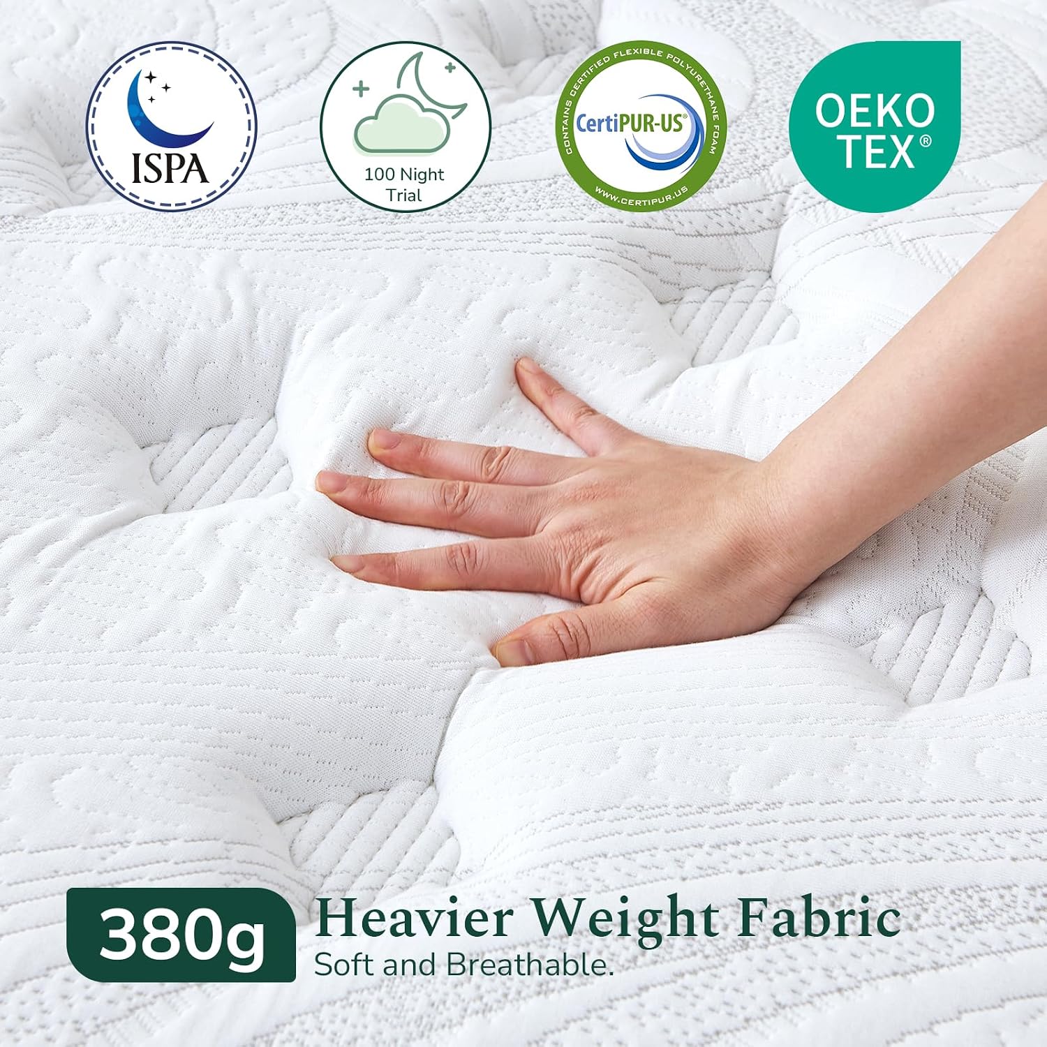 Detalle de SZsuilong 3ft Single Memory Foam Hybrid Mattress with Dual Edge Support