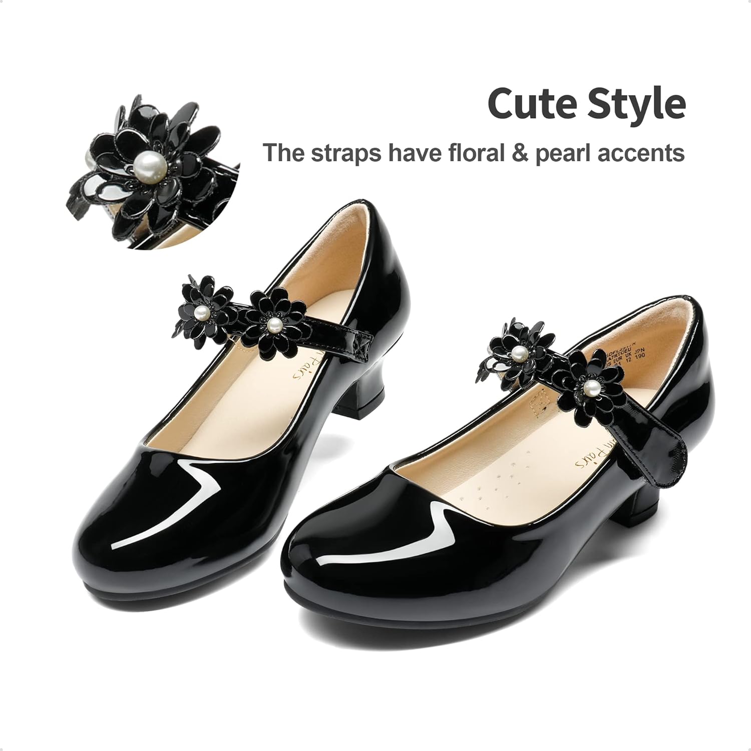 Thumbnail 1 de Dream Pairs escarpins enfant à paillettes et talon bloc confort 3,3 cm (style princesse)