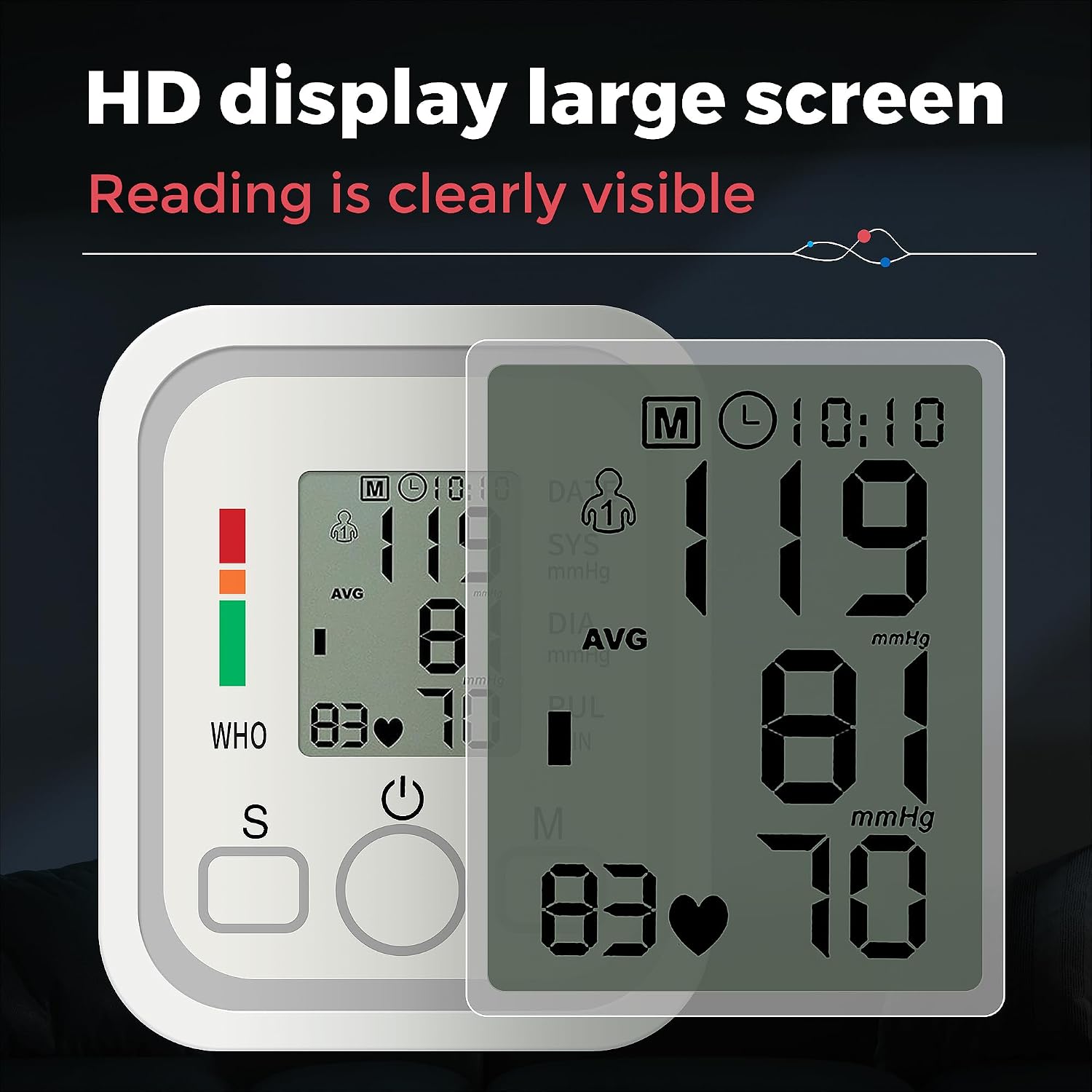 Thumbnail 5 de Blood Pressure Monitors Large Cuff Size 22-36cm for Home Use