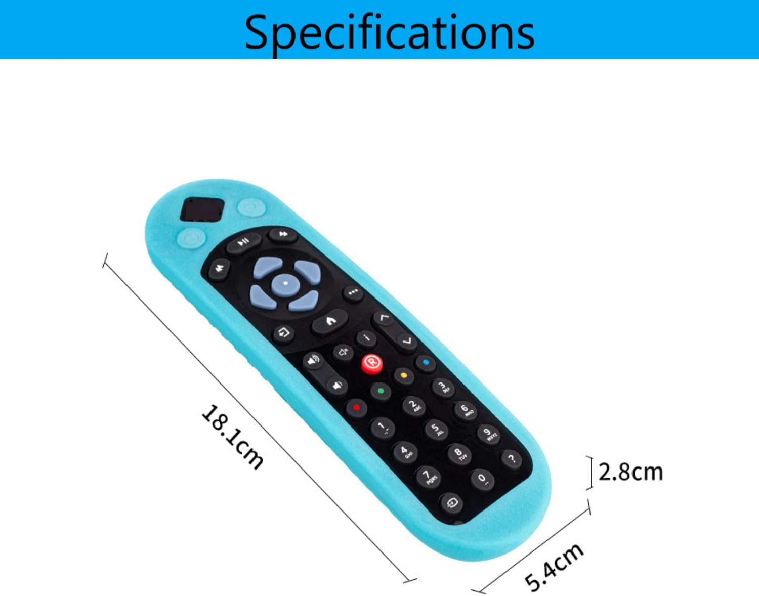 Detalle de Silicone Remote Case for Sky Q Remotes (Touch & Non-Touch), Sky Glass & Sky Stream – Anti-Slip with Lanyard