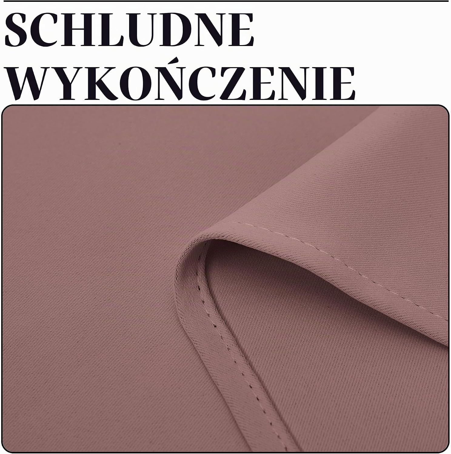 Detalle 2 de NICETOWN krótkie zasłony zaciemniające 120 × 107 cm, brudny róż, 2 szt.